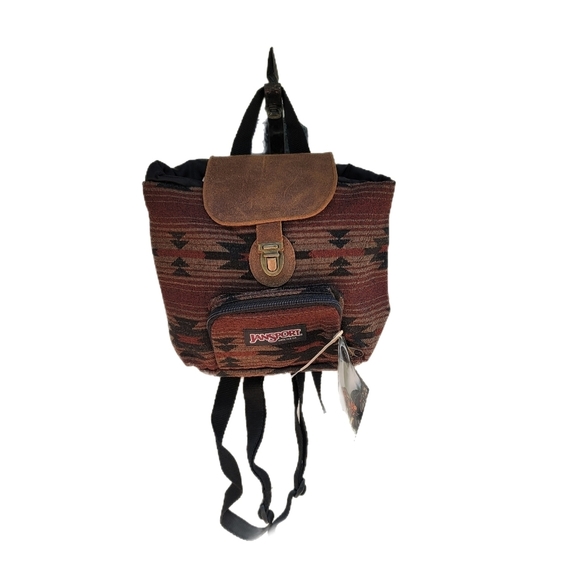 Vintage Jansport Backpack Y2K Aztec Southwest Cinch
